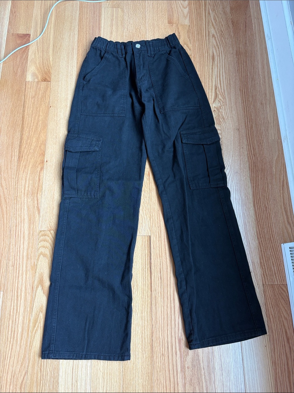 Black Cargo Pants - Comfortable Utility Fit